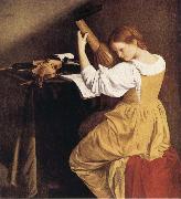 Orazio Gentileschi The Lute Player oil on canvas